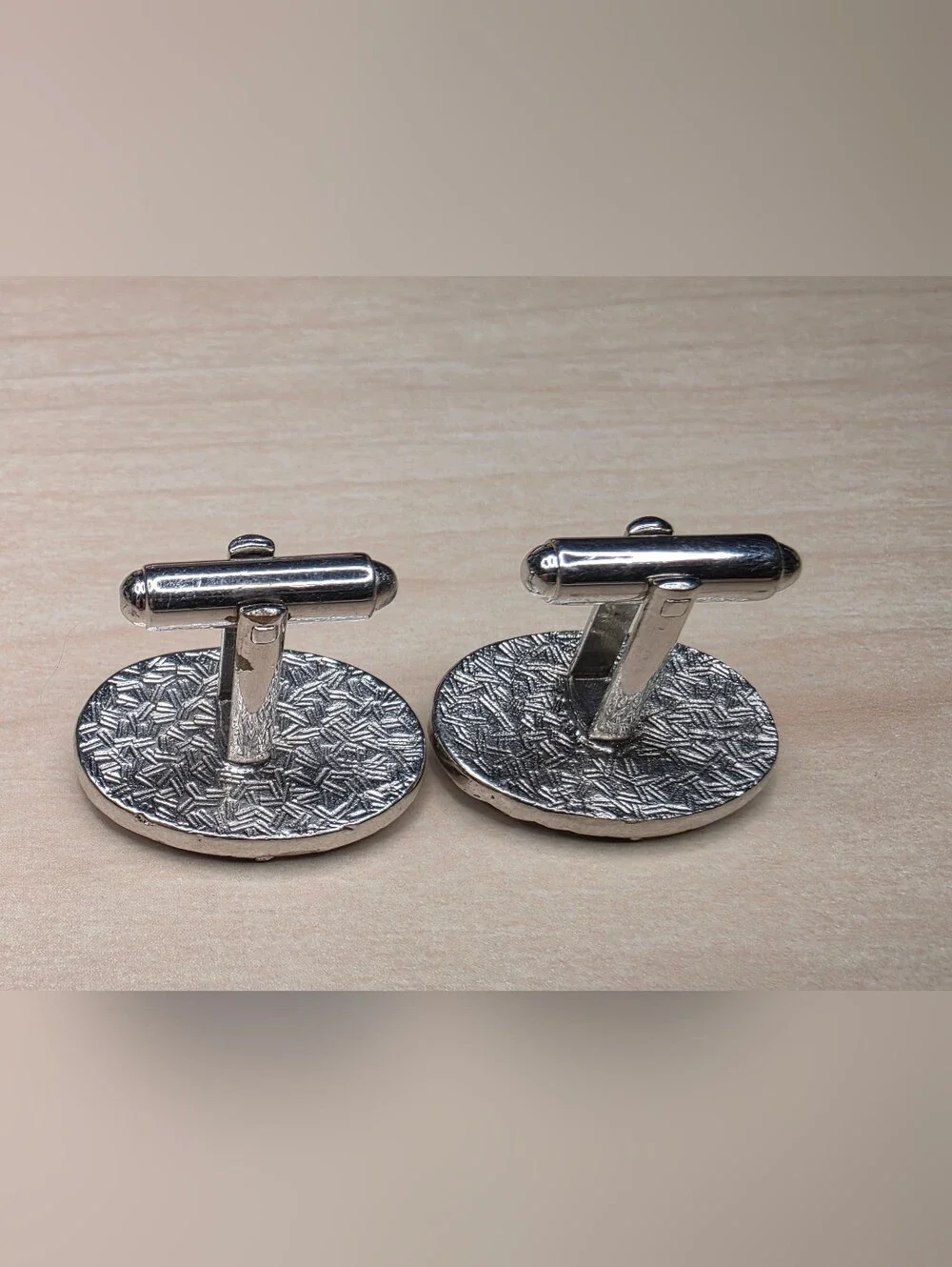 Oval Horse Head Cufflinks Western Equestrian Steampunk Silver-Tone